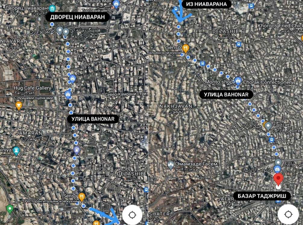 Большой Тегеран: маршрут